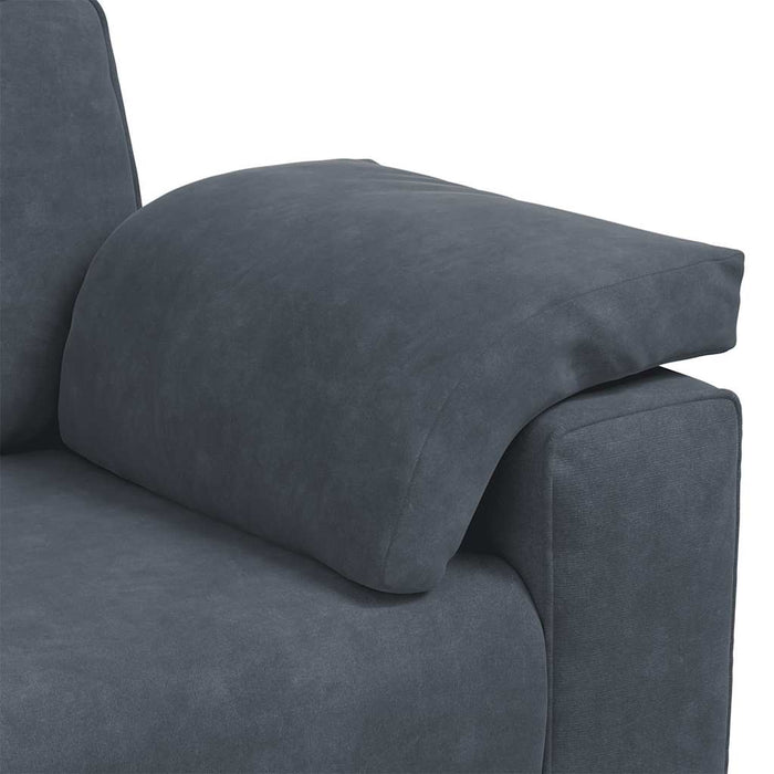 Loveseat Sofa Dark Grey 120 Cm Velvet Aobpxpn