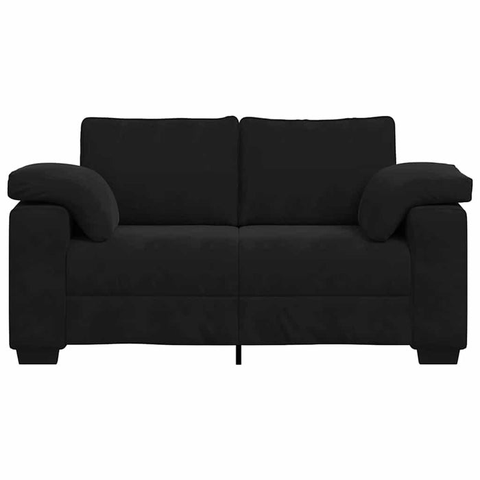 Loveseat Sofa Black 120 Cm Velvet Aobpxlx