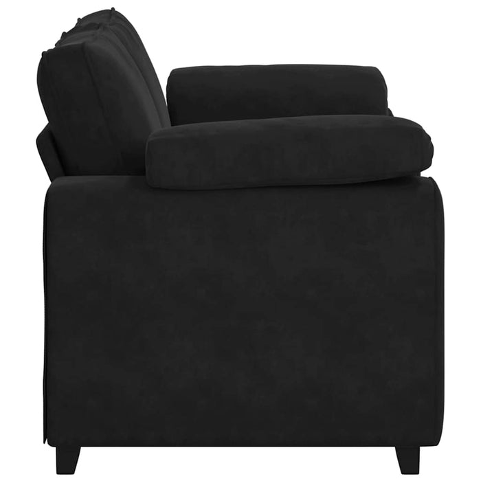 Loveseat Sofa Black 120 Cm Velvet Aobpxlx