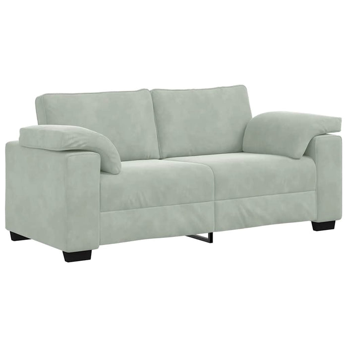 Loveseat Sofa Light Grey 140 Cm Velvet Aobpxli