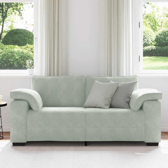 Loveseat Sofa Light Grey 140 Cm Velvet Aobpxli