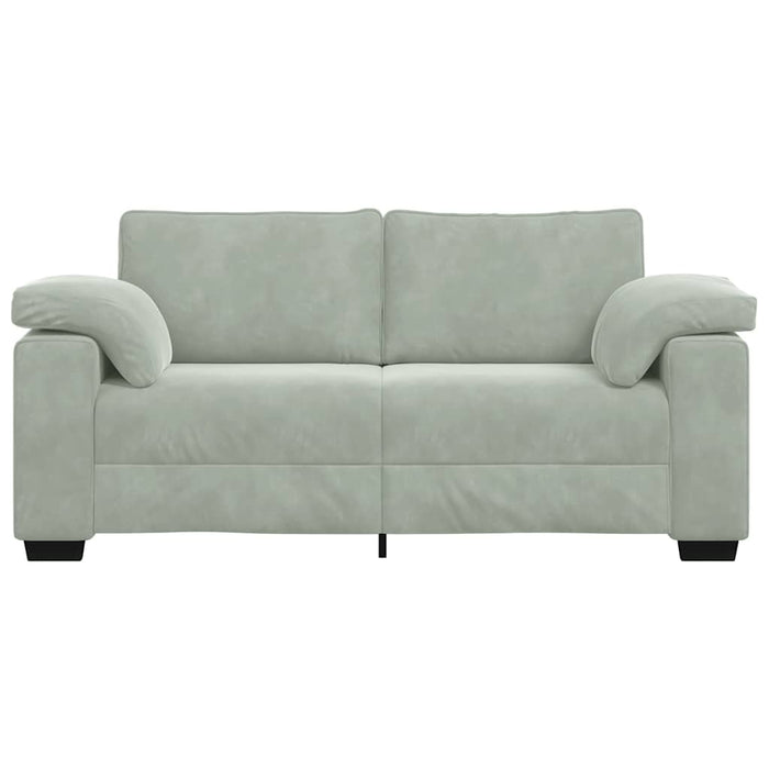 Loveseat Sofa Light Grey 140 Cm Velvet Aobpxli