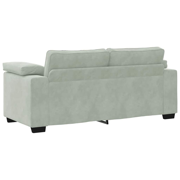 Loveseat Sofa Light Grey 140 Cm Velvet Aobpxli