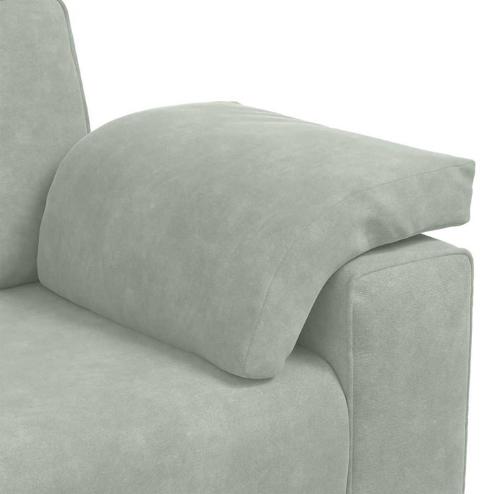 Loveseat Sofa Light Grey 140 Cm Velvet Aobpxli