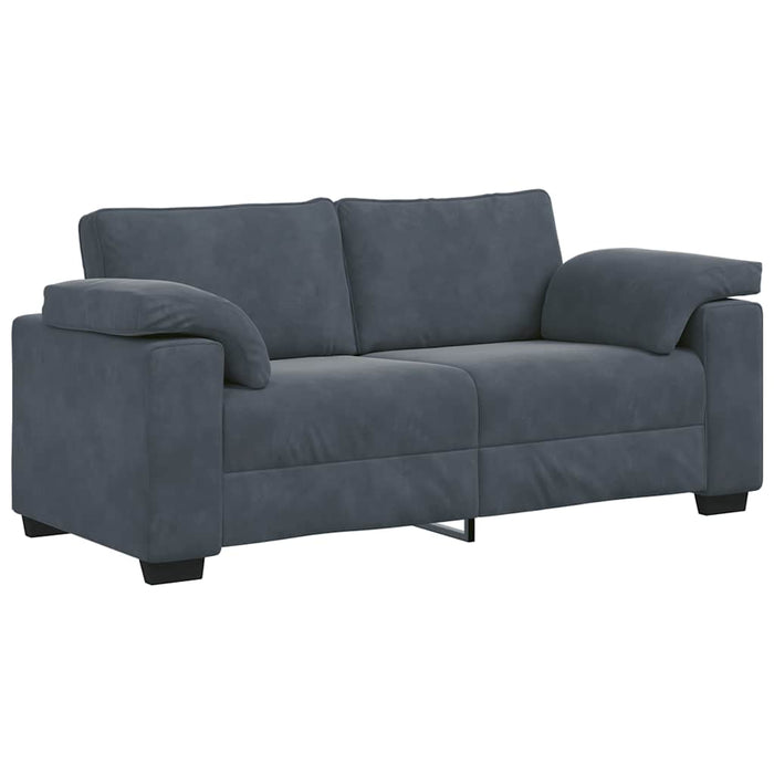 Loveseat Sofa Dark Grey 140 Cm Velvet Aobpxln
