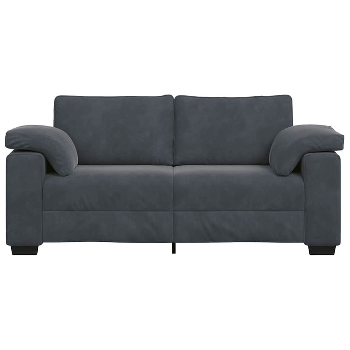 Loveseat Sofa Dark Grey 140 Cm Velvet Aobpxln