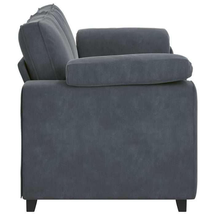 Loveseat Sofa Dark Grey 140 Cm Velvet Aobpxln