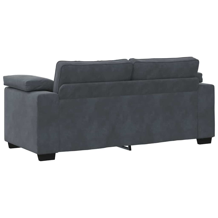 Loveseat Sofa Dark Grey 140 Cm Velvet Aobpxln