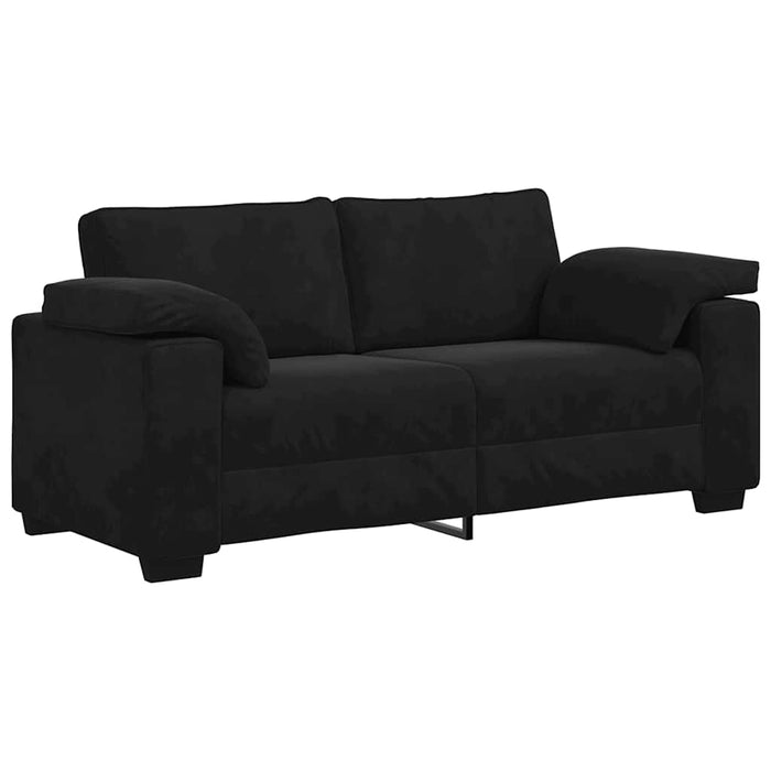 Loveseat Sofa Black 140 Cm Velvet Aobpxix
