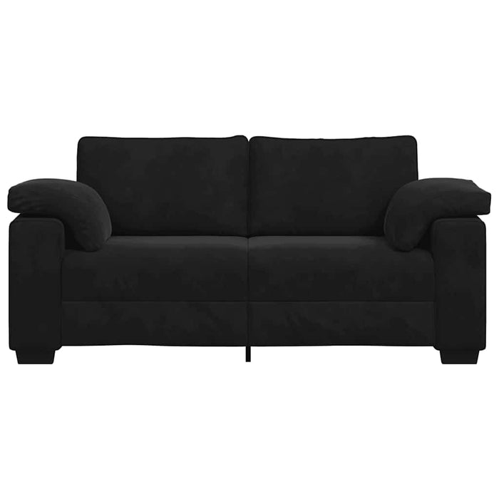 Loveseat Sofa Black 140 Cm Velvet Aobpxix