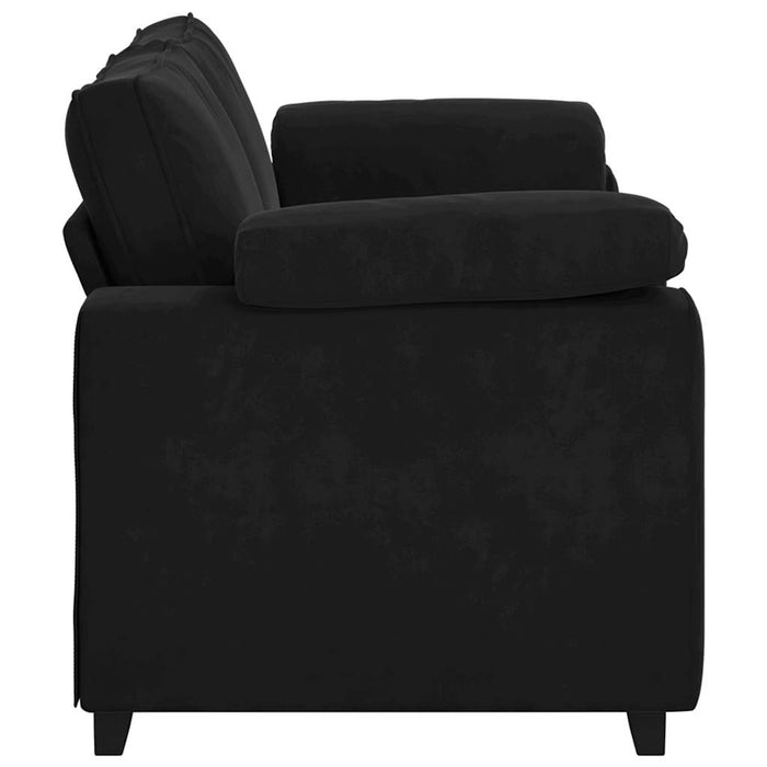 Loveseat Sofa Black 140 Cm Velvet Aobpxix