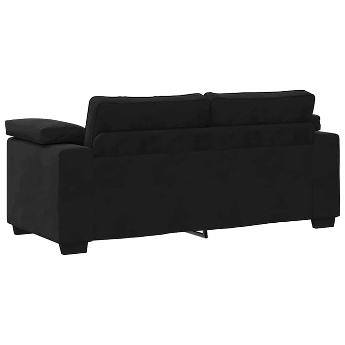 Loveseat Sofa Black 140 Cm Velvet Aobpxix