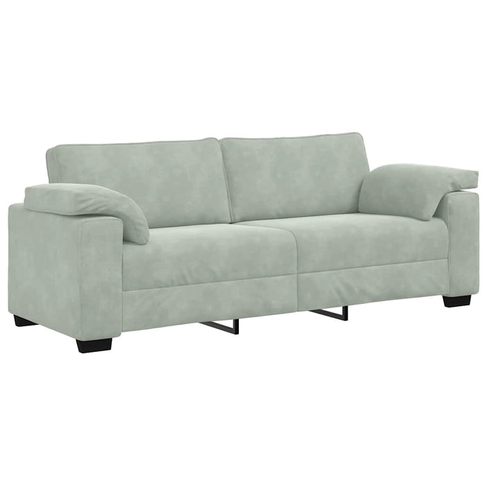 3-Seater Sofa Light Grey 178 Cm Velvet Aobpxii