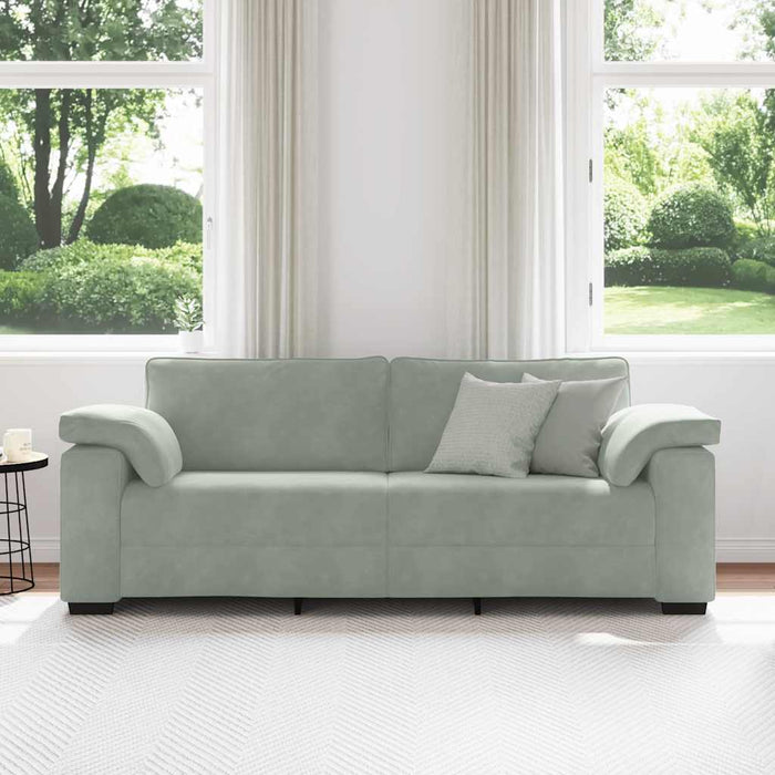3-Seater Sofa Light Grey 178 Cm Velvet Aobpxii