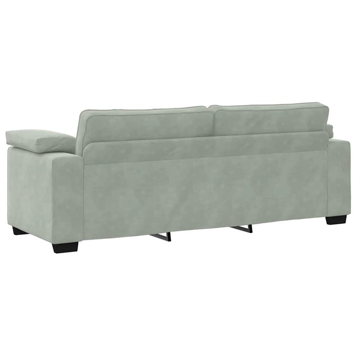3-Seater Sofa Light Grey 178 Cm Velvet Aobpxii