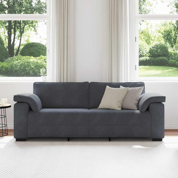 3-Seater Sofa Dark Grey 178 Cm Velvet Aobpxin