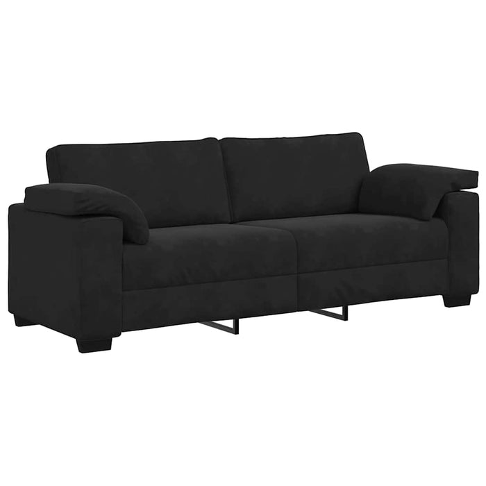 3-Seater Sofa Black 178 Cm Velvet Aobpxnx