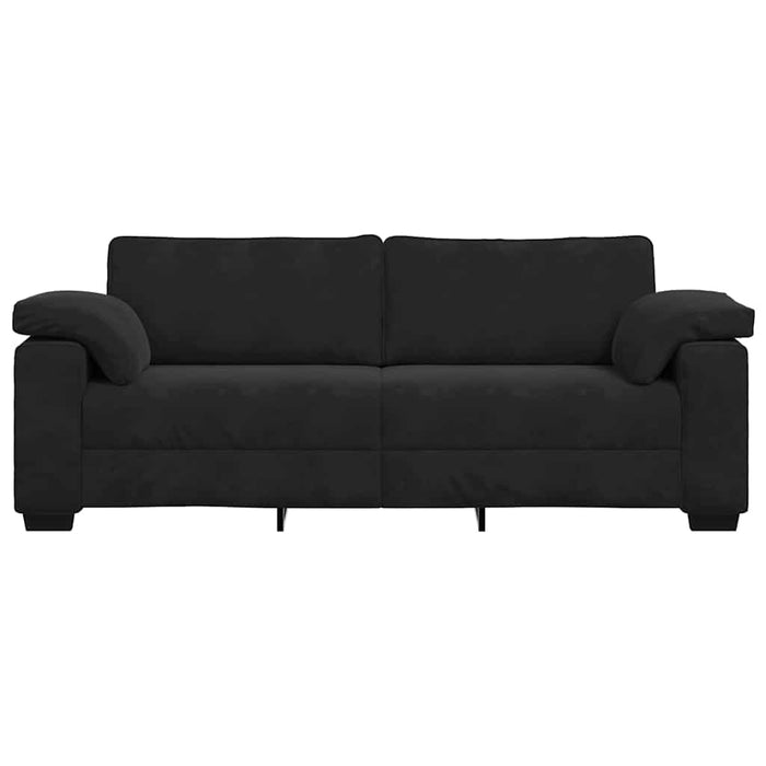 3-Seater Sofa Black 178 Cm Velvet Aobpxnx