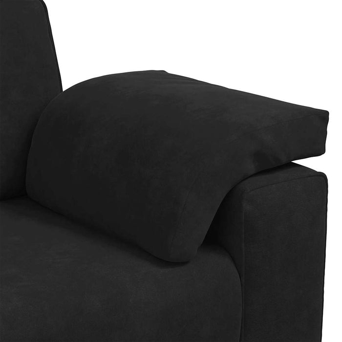 3-Seater Sofa Black 178 Cm Velvet Aobpxnx