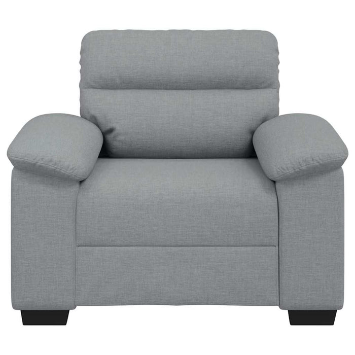 Sofa Chair Light Grey 60 Cm Fabric Aobpxni