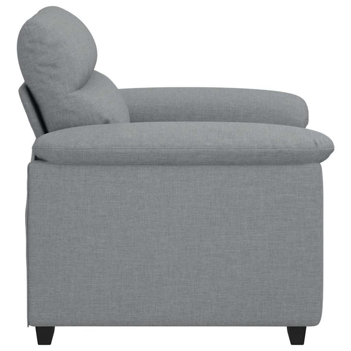 Sofa Chair Light Grey 60 Cm Fabric Aobpxni