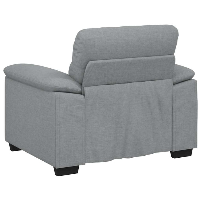 Sofa Chair Light Grey 60 Cm Fabric Aobpxni