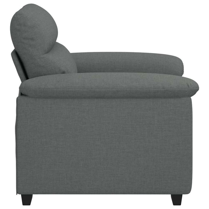 Sofa Chair Dark Grey 60 Cm Fabric Aobpxnn
