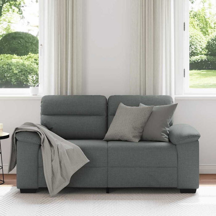2-Seater Sofa Dark Grey 120 Cm Fabric Aobpxkn