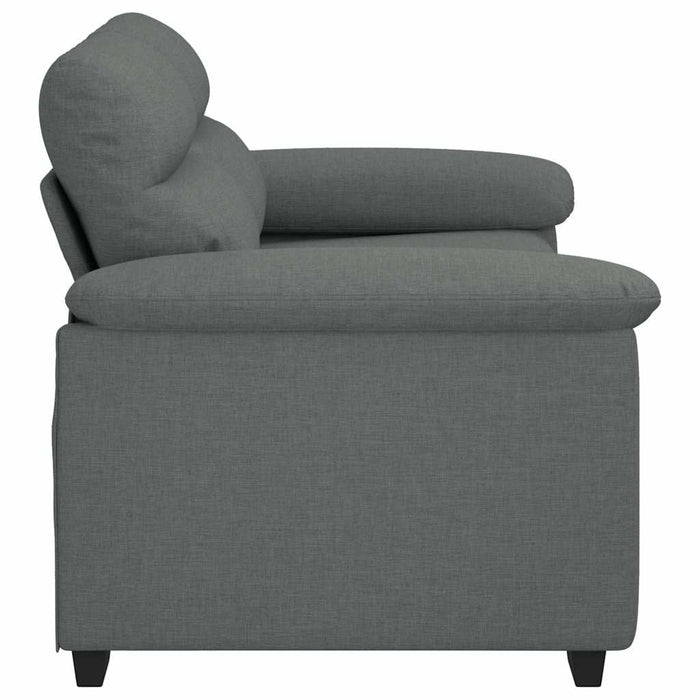 2-Seater Sofa Dark Grey 120 Cm Fabric Aobpxkn