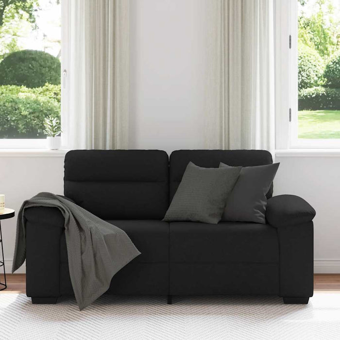 2-Seater Sofa Black 120 Cm Fabric Aobpxkk