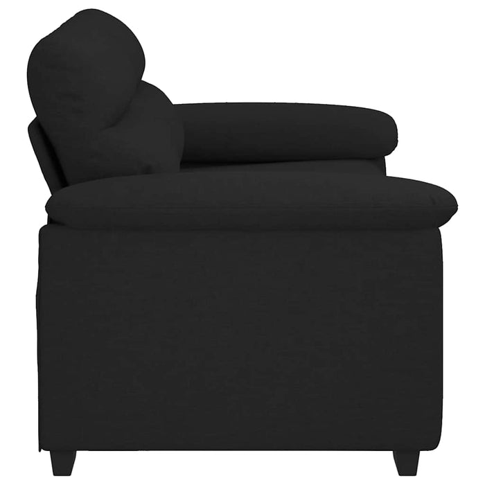 2-Seater Sofa Black 120 Cm Fabric Aobpxkk