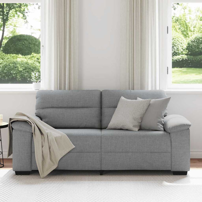 2-Seater Sofa Light Grey 140 Cm Fabric Aobptbi