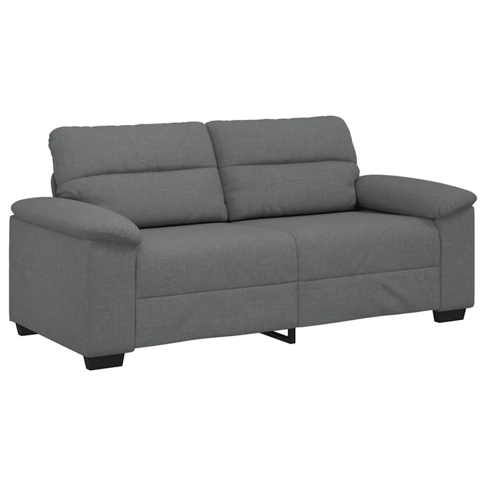 2-Seater Sofa Dark Grey 140 Cm Fabric Aobptbn