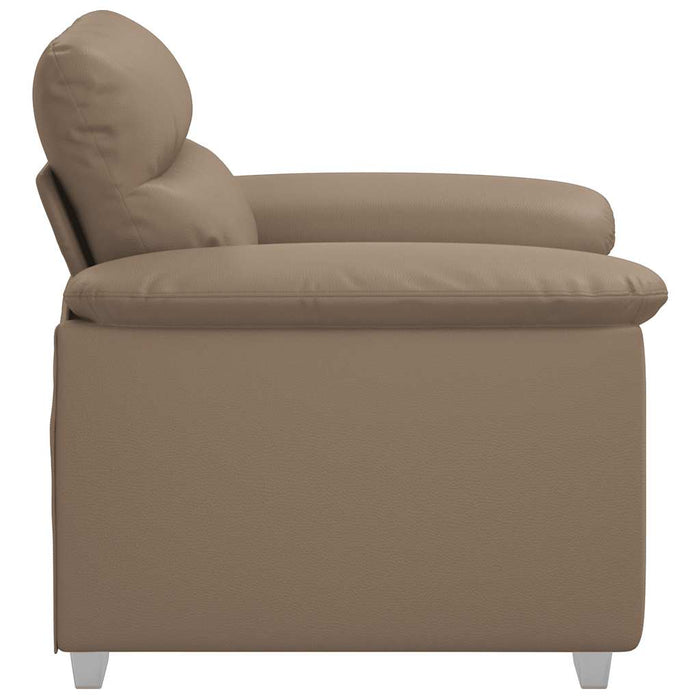 Sofa Chair Cappuccino 60 Cm Faux Leather Aobpttb