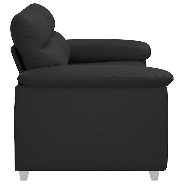 2-Seater Sofa Black 120 Cm Faux Leather Aobptti