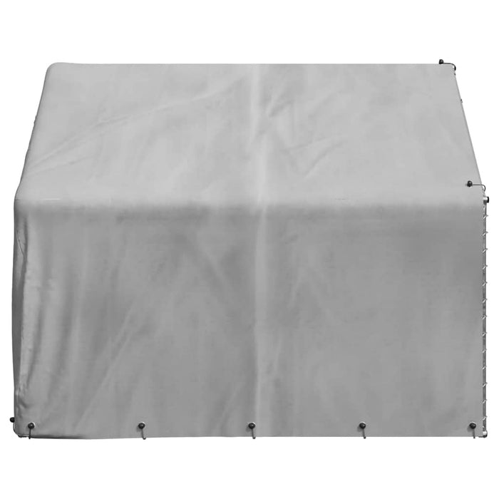 Outdoor Dog Kennel With Cover 2X2X1.5 M Galvanised Steel Aobpabn