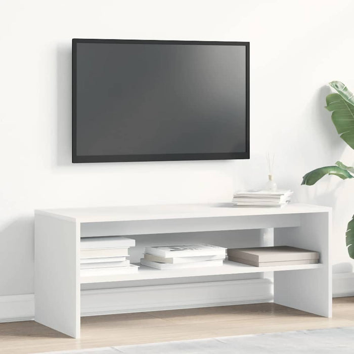 Tv Cabinet White 100X40X40 Cm Engineered Wood Npkoon
