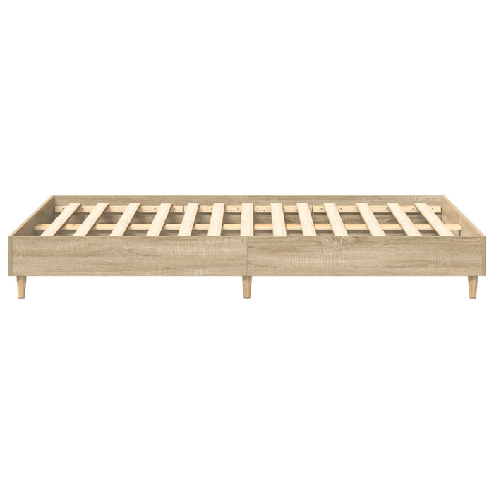 Double Size Bed Frame No Mattress Sonoma Oak 135X190 Cm Engineered Wood Nlobln