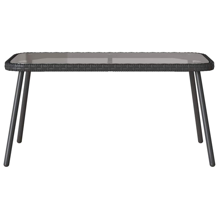 Garden Dining Set 2 Pcs Black Poly Rattan Ttxnlal