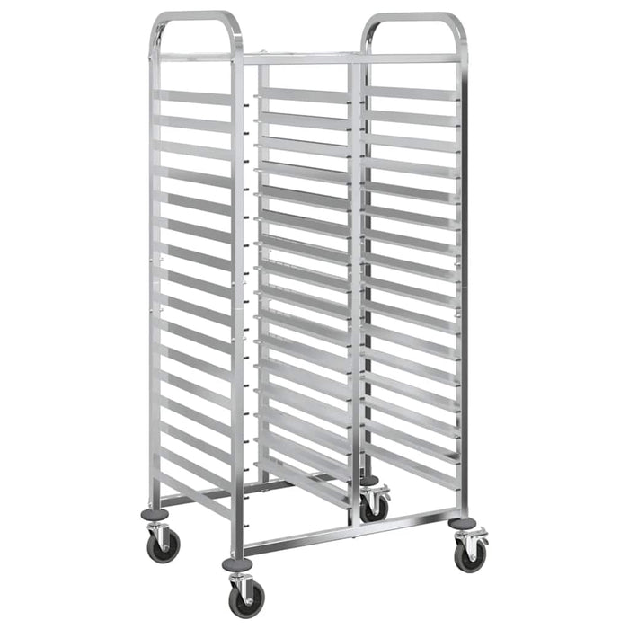 Tray Trolley With 32 Gn Containers 75X55X162.5 Cm Stainless Steel Aobnbix