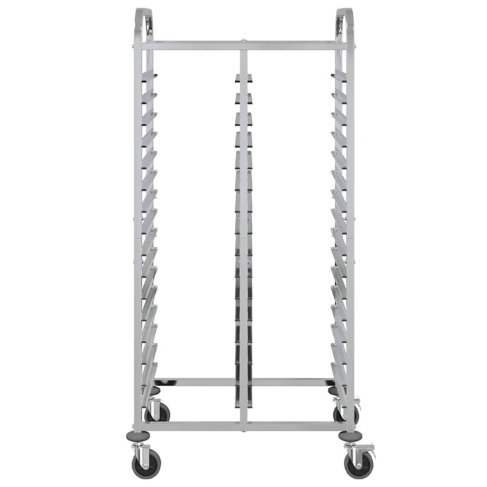 Tray Trolley With 32 Gn Containers 75X55X162.5 Cm Stainless Steel Aobnbix