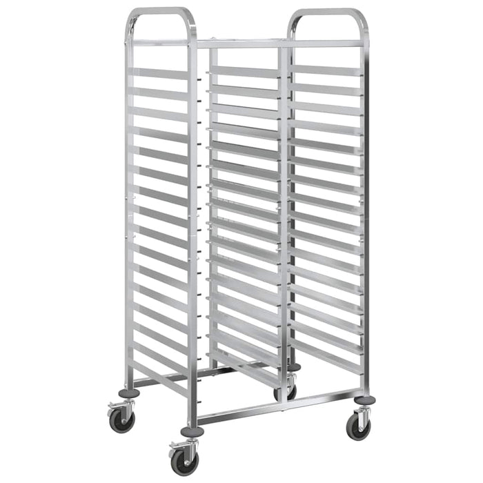Tray Trolley With 32 Gn Containers 75X55X162.5 Cm Stainless Steel Aobnbix