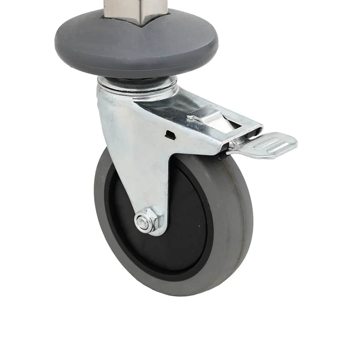 Tray Trolley With 6 Gn Containers 39X55X87 Cm Stainless Steel Aobnbit