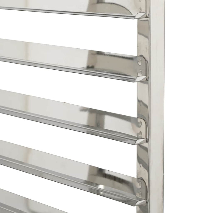 Tray Trolley With 6 Gn Containers 39X55X87 Cm Stainless Steel Aobnbit