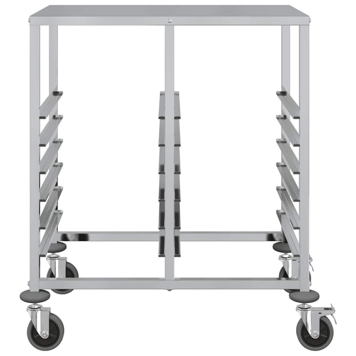 Tray Trolley With 12 Gn Containers 75X55X87 Cm Stainless Steel Aobnbia