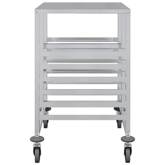 Tray Trolley With 12 Gn Containers 75X55X87 Cm Stainless Steel Aobnbia