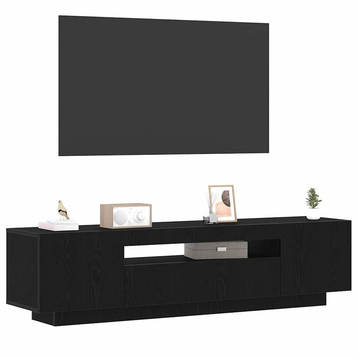 Tv Cabinet Black 160 X 35 X 40 Cm Engineered Wood Nloobt