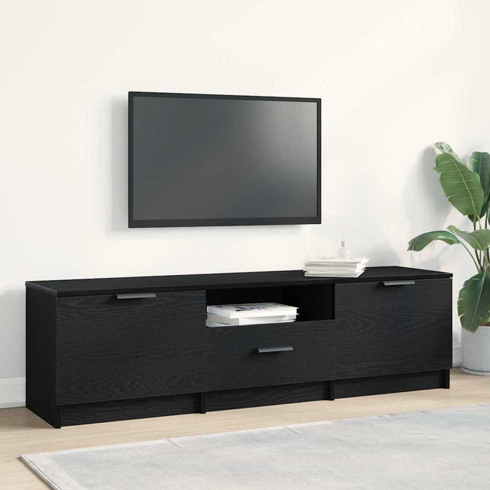 Tv Cabinet With Drawer Black 140 X 35 X 40 Cm Engineered Wood Nlxbnn
