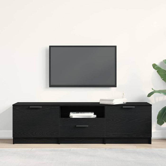 Tv Cabinet With Drawer Black 140 X 35 X 40 Cm Engineered Wood Nlxbnn