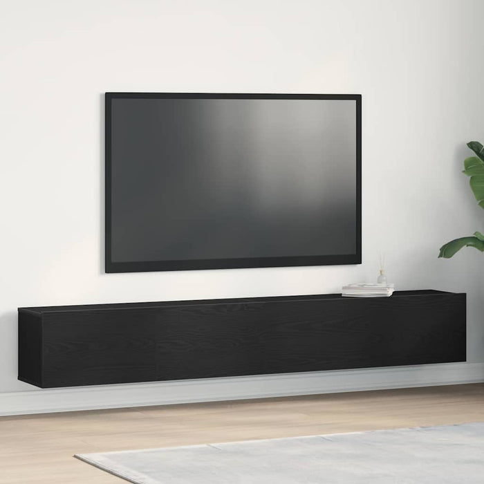 Tv Cabinet 2 Pcs Black 100 X 30 X 30 Cm Engineered Wood Nlxobl